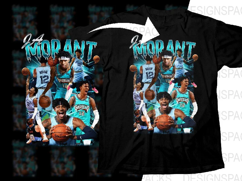 T-Shirt Sweatproof-Ja Morant Grizzlies Basketball Player Bootleg Png Digital Download