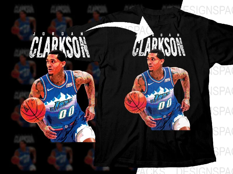 T-Shirt Festival-Jordan Clarkson Utah Jazz Basketball Player Png Digital Download