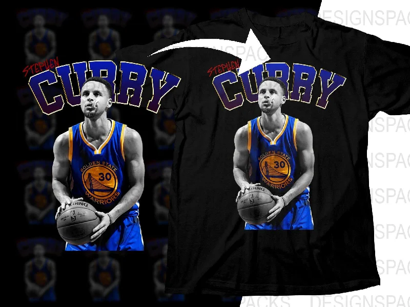 T-Shirt High Demand-Gray Golden State Warriors Stephen Curry Bootleg Png Digital Download