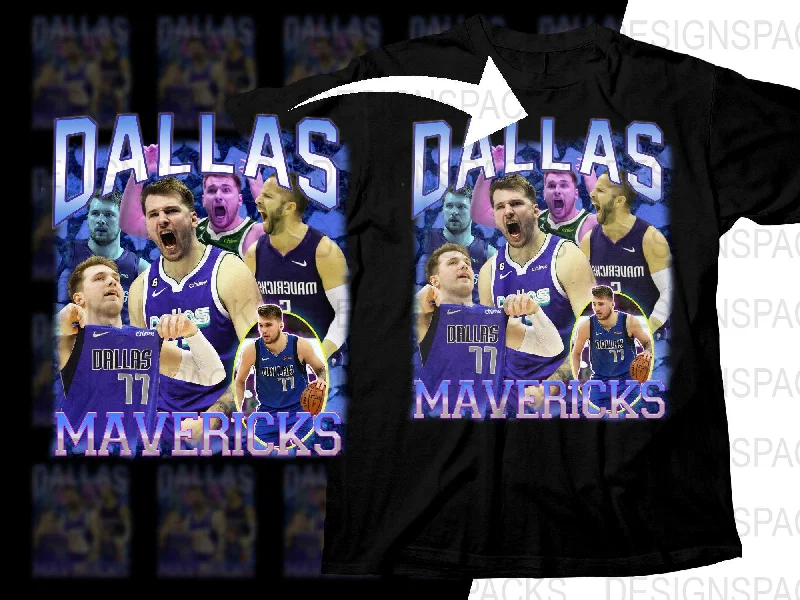 T-Shirt Breathable-Luka Doncic Dallas Mavericks Basketball Star Bootleg Png Digital Download