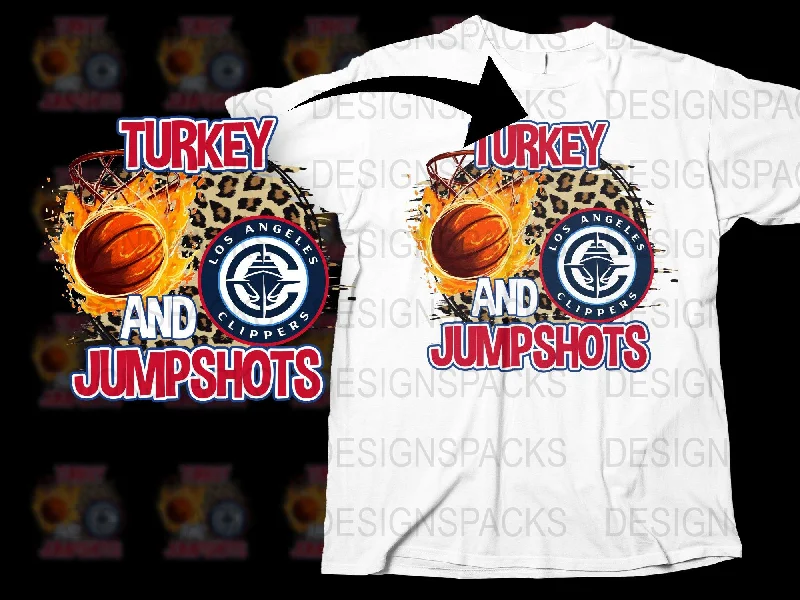 T-Shirt Road Trip-Turkey And Los Angeles Clippers JumpShots Png Digital Download