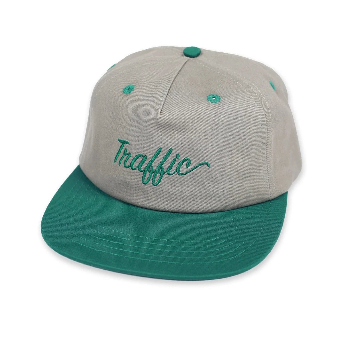 Hat Country-Traffic Skateboards Script Snapback (Grey/Pine)