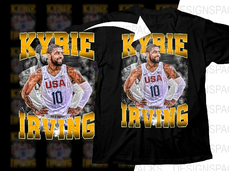 T-Shirt Limited Edition-Iconic Kyrie Irving USA Basketball Legend Bootleg Png Digital Download