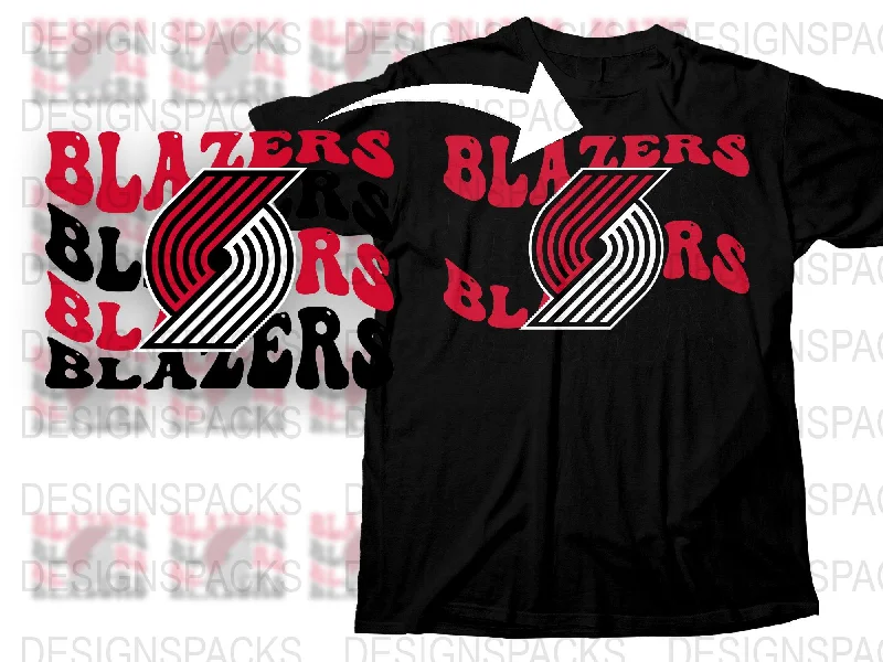 T-Shirt Halloween-Portland Trail Blazers Funky Design Graphic Png Digital Download