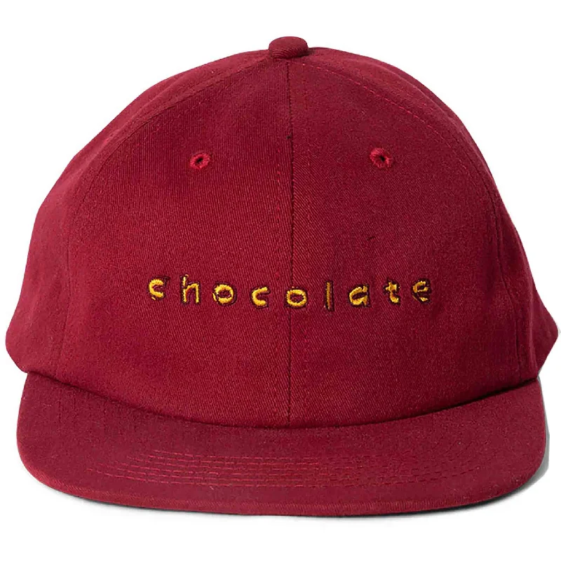 Hat Hip Hop Music-Chocolate Comic Cap 6 Panel Burgundy