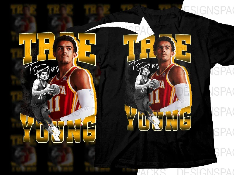 T-Shirt Yoga-Trae Young Basketball Star Atlanta Bootleg Png Digital Download