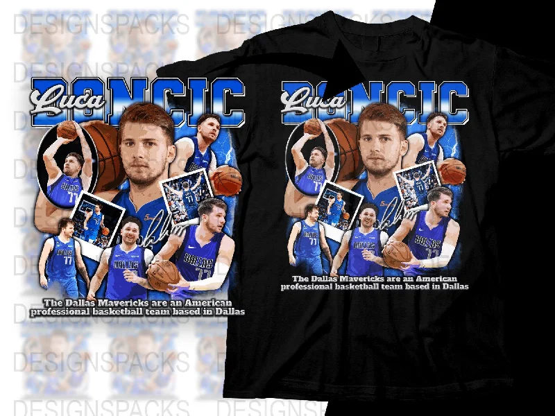 T-Shirt Performance-Luka Doncic Dallas Mavericks Bootleg Graphic Png Digital Download