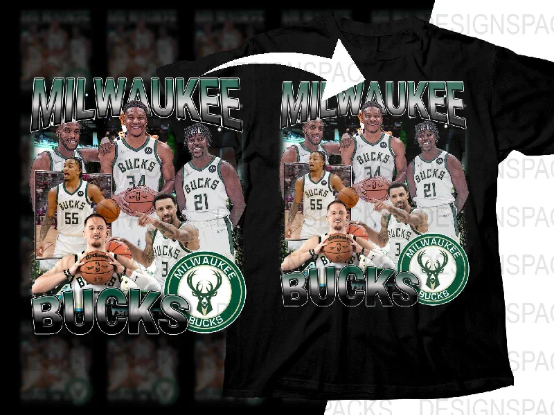 T-Shirt Poolside-Milwaukee Bucks Basketball Team Players Bootleg Png Digital Download