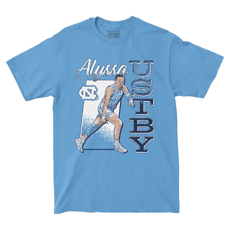 T-Shirt Tennis-EXCLUSIVE RELEASE: Alyssa Ustby Cartoon Light Blue Tee