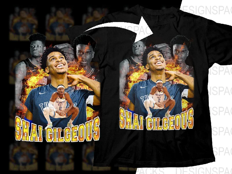 T-Shirt Fast Delivery-Shai Gilgeous-Alexander Basketball Player Bootleg Png Digital Download