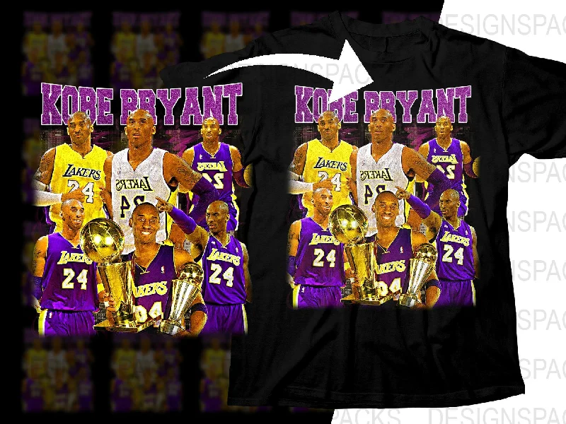 T-Shirt Top Rated-Kobe Bryant Los Angeles Lakers Champion Bootleg Png Digital Download