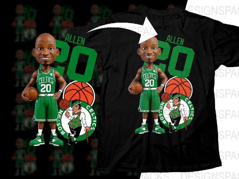 T-Shirt Quote-Ray Allen Boston Celtics Basketball Team Uniform Png Digital Download