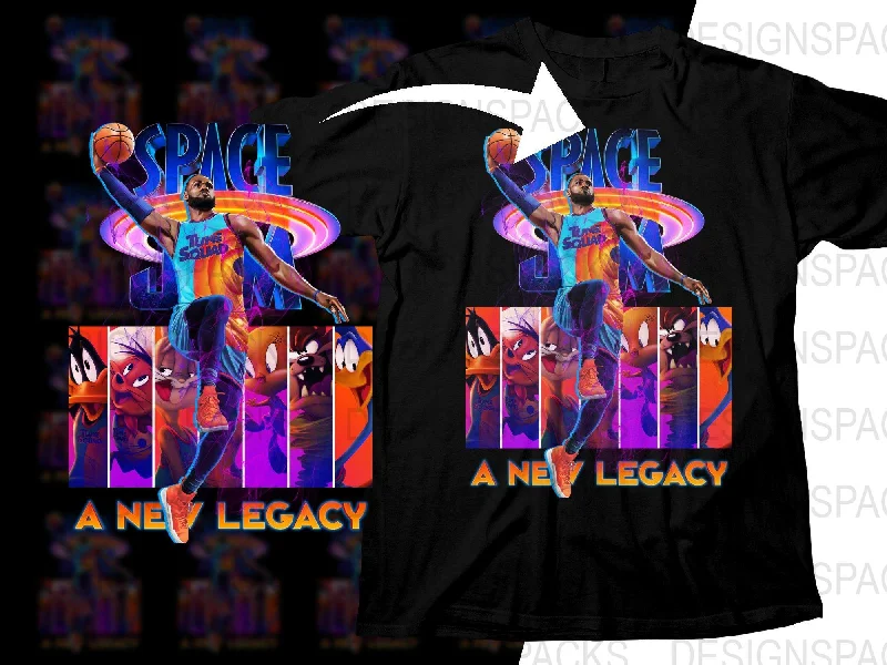 T-Shirt Number-Lebron James Space Jam Basketball Tune Squad A New Legacy Png Digital Download