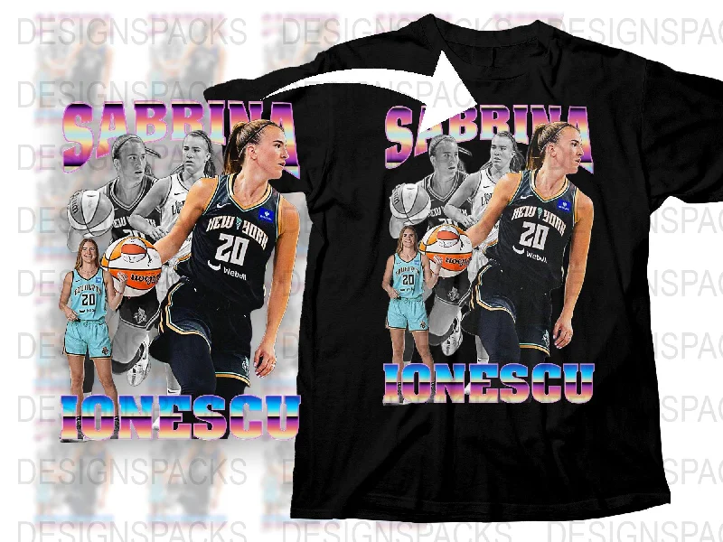 T-Shirt Nerdy-Sabrina Ionescu New York Liberty Basketball Png Digital Download