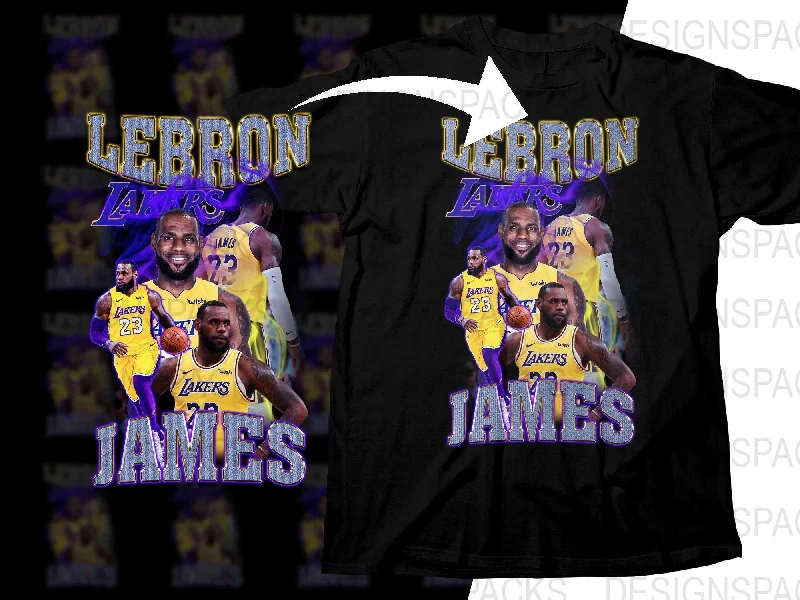 T-Shirt Slogan-King Lebron James Los Angeles Lakers Basketball Champion Png Digital Download