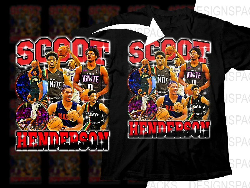 T-Shirt Work-Iconic Scoot Henderson Basketball Player Highlights Bootleg Png Digital Download