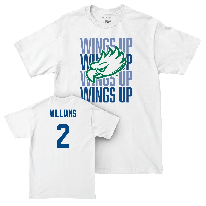 T-Shirt Snowboarding-Men's Basketball White Wings Up Tee  - Darren Williams