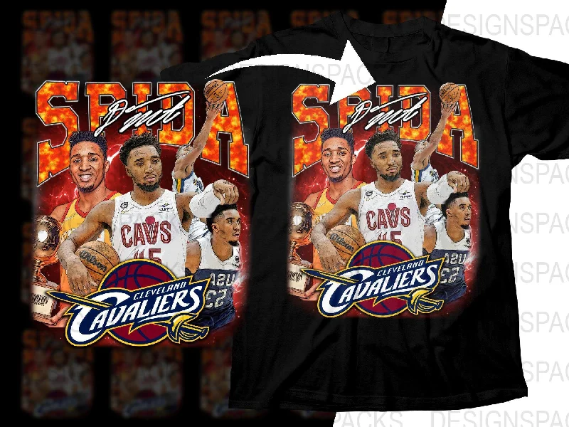 T-Shirt Toddler-Spida Donovan Mitchell Cleveland Cavaliers Basketball Superstar Bootleg Png Digital Download