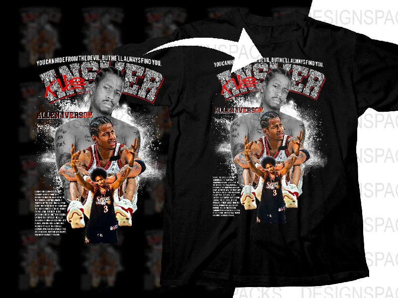 T-Shirt Plaid-Nostalgic Allen Iverson The Answer Basketball Star Bootleg Png Digital Download