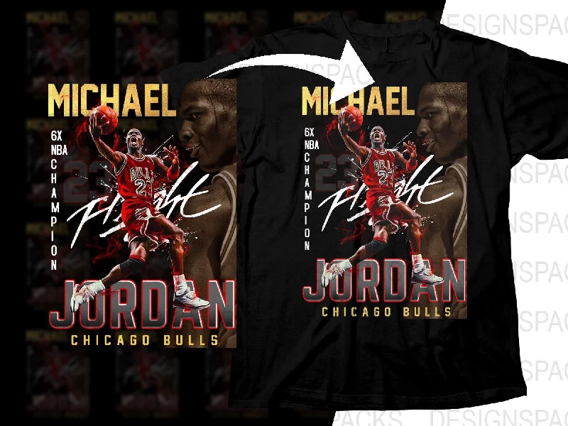 T-Shirt Vintage-Michael Chicago Bulls Jordan 23 Basketball Legend Bootleg Png Digital Download