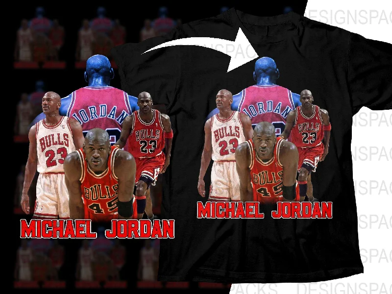 T-Shirt Lounge-Michael Jordan Iconic Chicago Bulls Basketball Star Bootleg Png Digital Download