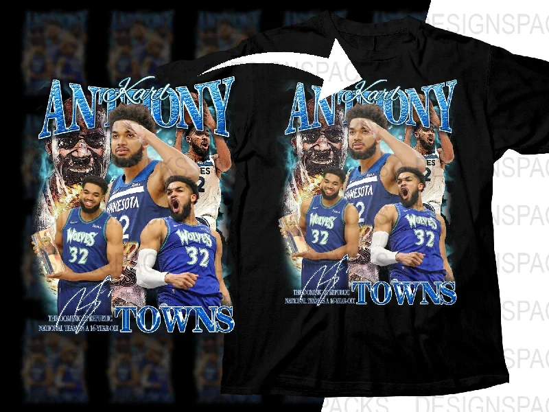 T-Shirt Boxing-Karl-Anthony Towns NBA Minnesota Wolves Bootleg Png Digital Download