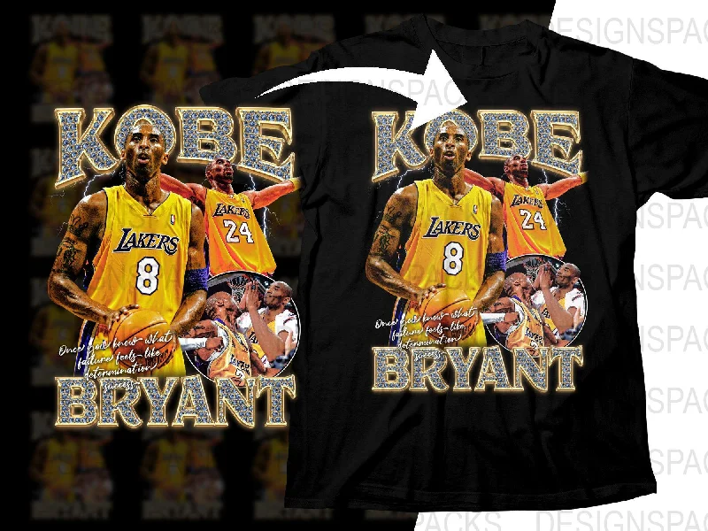 T-Shirt Limited Stock-Kobe Bryant Legendary Los Angeles Lakers NBA Player Bootleg Graphic Png Digital Download