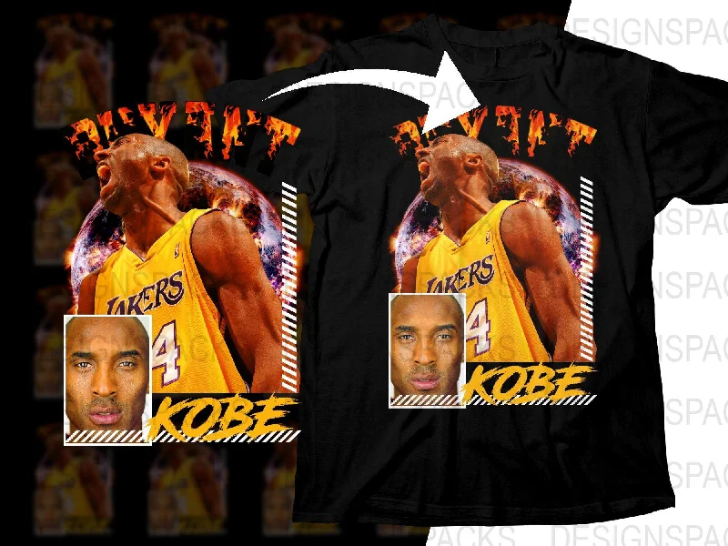 T-Shirt Camo-Vintage Bryant Kobe Lakers Basketball Star Bootleg Png Digital Download