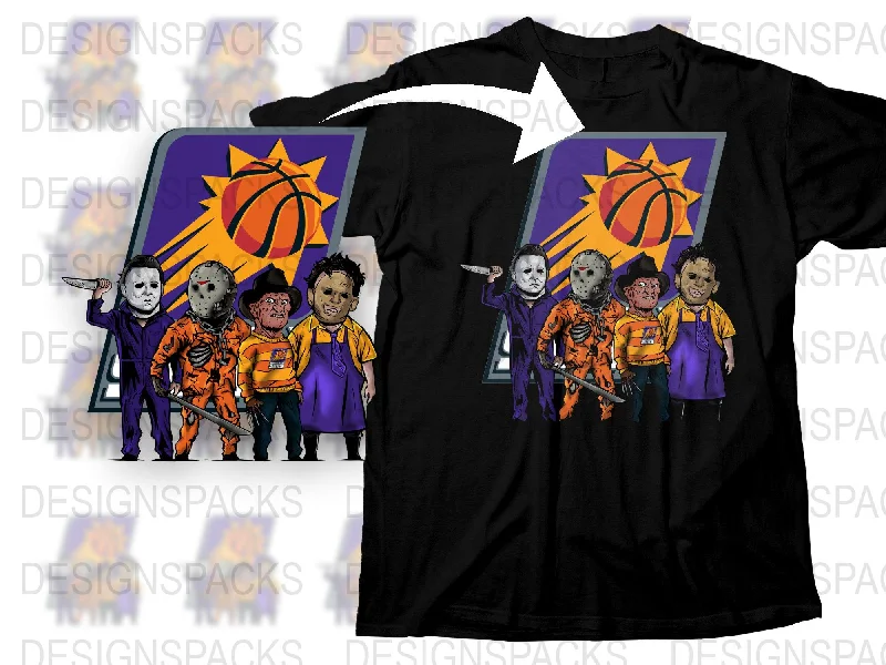 T-Shirt Military-Phoenix Suns Horror Villains Graphic Png Digital Download