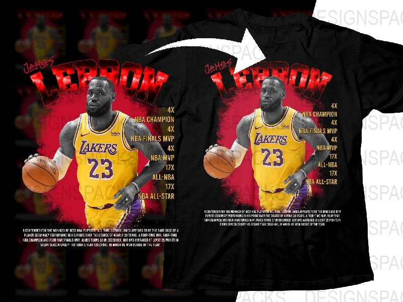 T-Shirt Affordable-LeBron James Legendary Basketball Champion Lakers Bootleg Png Digital Download