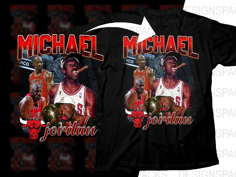 T-Shirt Work-Michael Jordan Legacy Chicago Bulls Bootleg Png Digital Download