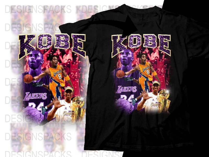 T-Shirt Free Shipping-Kobe Tribute Lakers Basketball Legend Graphic Png Digital Download