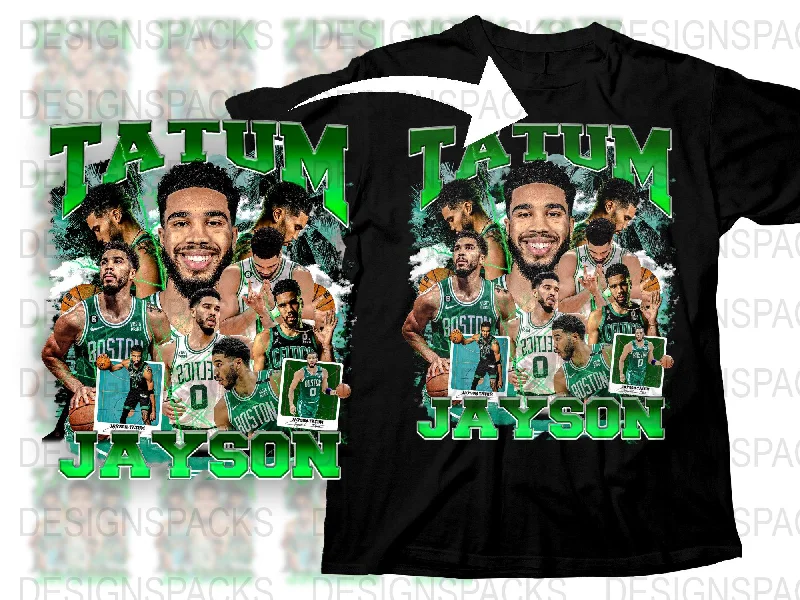 T-Shirt Checkered-Jayson Tatum Boston Celtics Bootleg Fan Art Png Digital Download