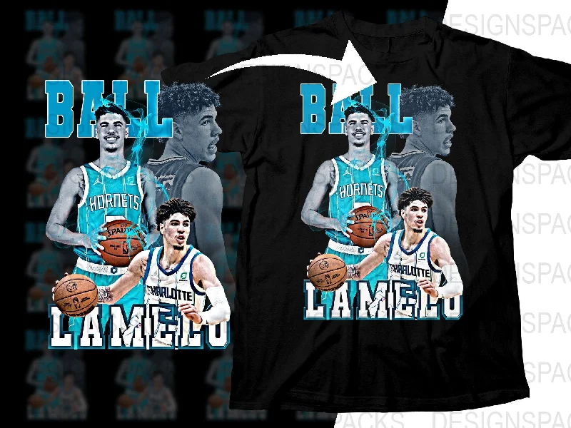 T-Shirt Collector’s Item-Iconic Lamelo Ball Charlotte Hornets Basketball Player Bootleg Png Digital Download