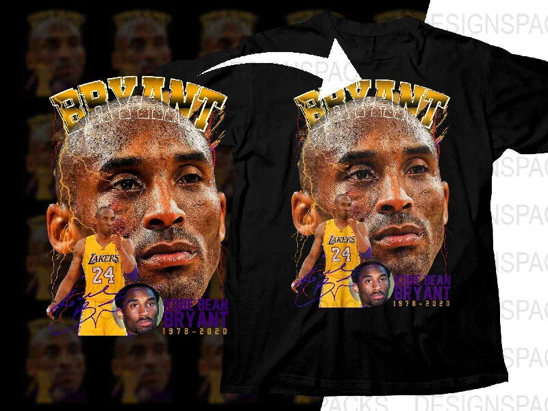 T-Shirt Viral-Kobe Bean Bryant Basketball Legend 1978-2020 Lakers Tribute Bootleg Png Digital Download