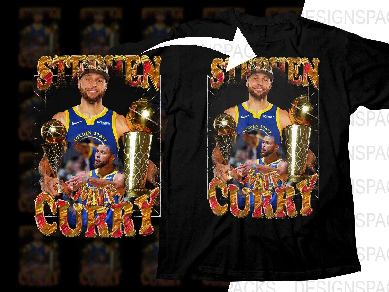 T-Shirt Oversized-Stephen Curry Basketball Champion Bootleg Png Digital Download