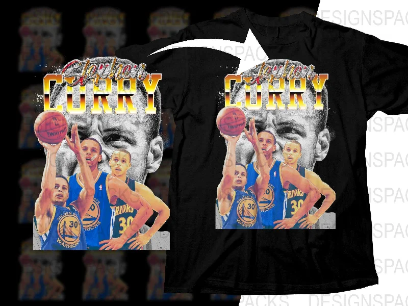 T-Shirt Affordable-Iconic Basketball Star Stephen Curry Bootleg Png Digital Download