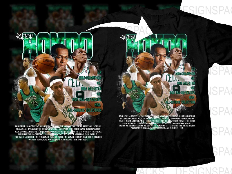 T-Shirt USA Flag-Rajon Rondo NBA Champion All-Star Defensive Bootleg Png Digital Download