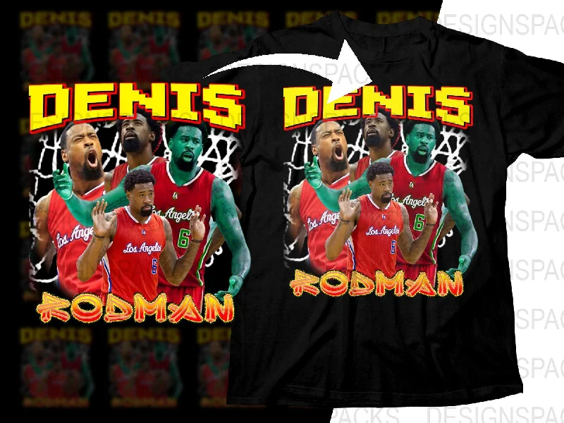 T-Shirt Abstract-Nostalgic Denis Rodman Basketball Legend Los Angeles Iconic Bootleg Png Digital Download