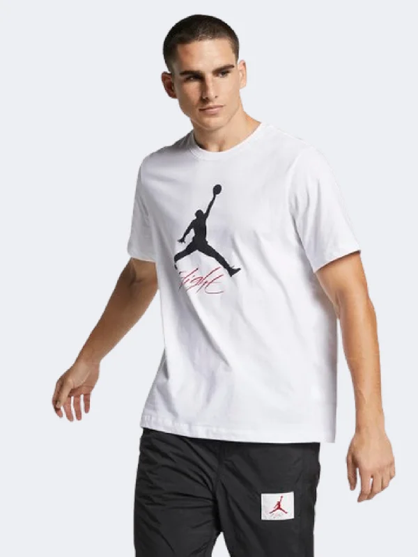 T-Shirt Fishing-Nike Jumpman Flight Men Basketball T-Shirt White