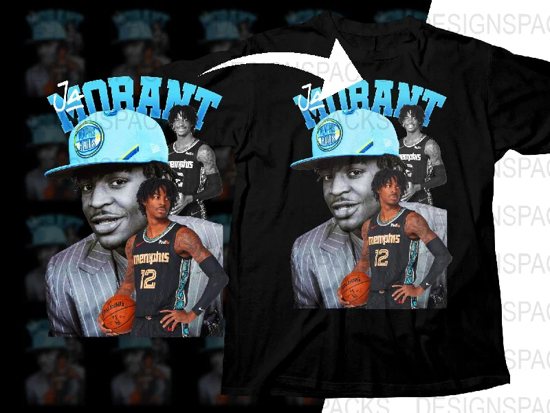 T-Shirt Comfortable-Ja Morant Memphis Grizzlies Basketball Star Bootleg Png Digital Download