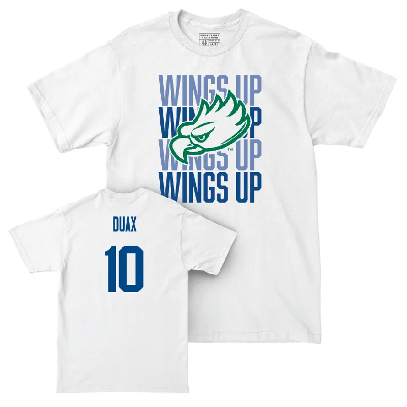 T-Shirt Concert-Men's Basketball White Wings Up Tee  - Michael Duax