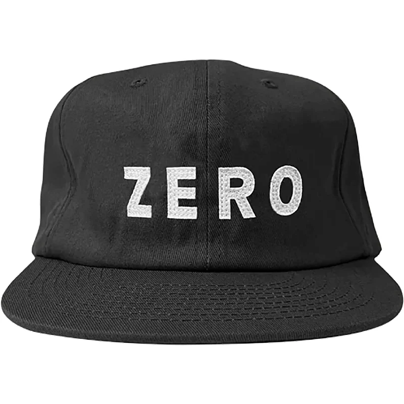 Hat Foldable-Zero Army Felt Applique Snapback Hat Black