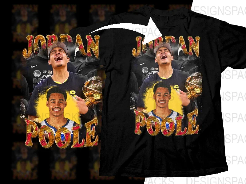 T-Shirt Basketball-Jordan Poole Champion 2021-2022 Season Bootleg Png Digital Download