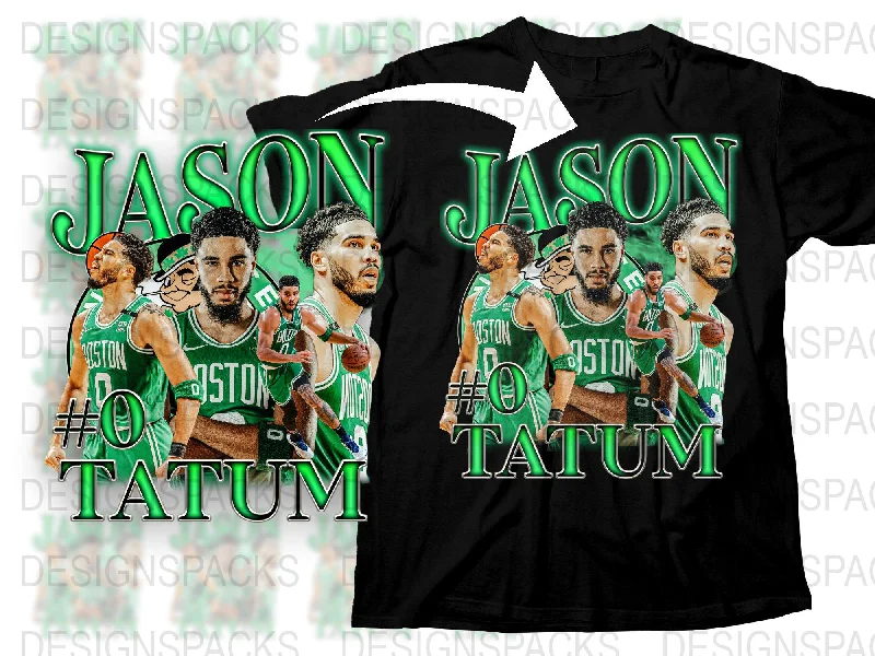 T-Shirt Artistic-Vintage Style Boston Celtics Jason Tatum Png Digital Download