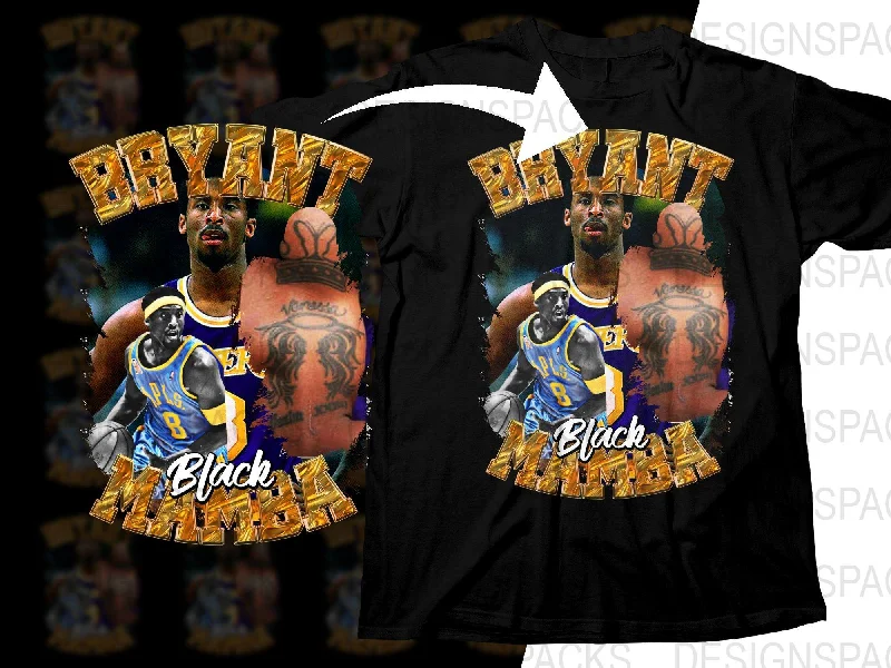 T-Shirt Coding-Kobe Bryant Black Mamba Basketball Legend Bootleg Png Digital Download