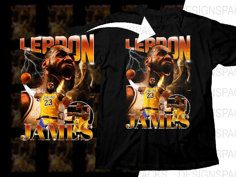 T-Shirt Wholesale-Legendary LeBron James Slam Dunk Bootleg Png Digital Download