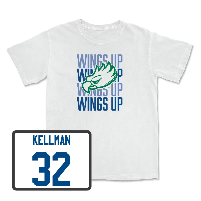 T-Shirt Wrestling-Men's Basketball White Wings Up Tee - Keeshawn Kellman