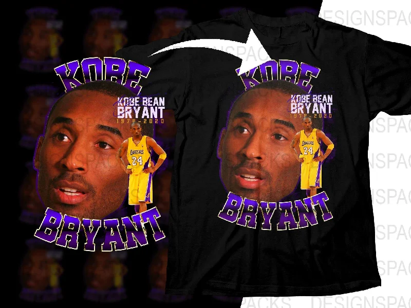 T-Shirt Sports Fan-Kobe Bean Bryant Basketball Legend Los Angeles Lakers Bootleg Png Digital Download