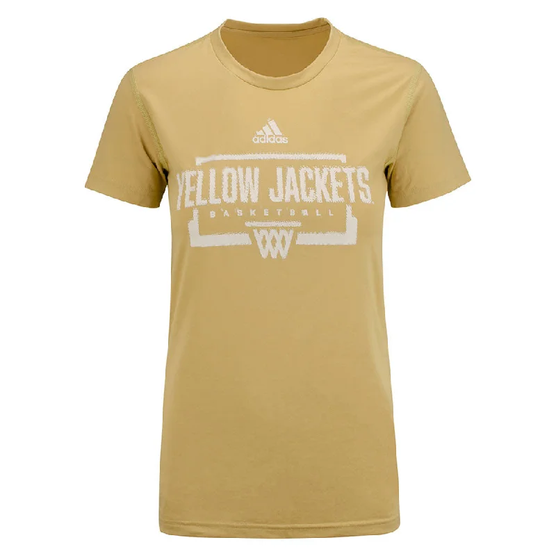 T-Shirt Tailgate-Ladies Georgia Tech Yellow Jackets Basketball Fastboard Creator T-Shirt